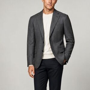 Suitsupply Lazio Suit Jacket Men’s 40 L Gray Wool Italian Fabric Tailored Fit